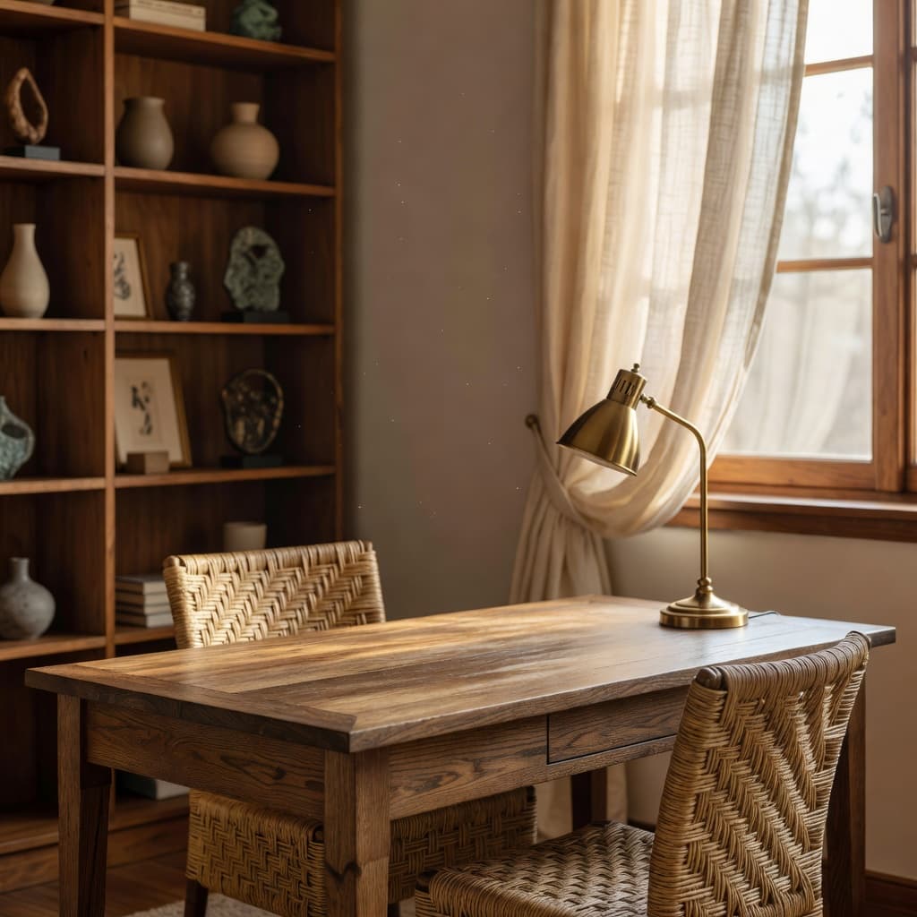 Home Office redesigned with DecorAI