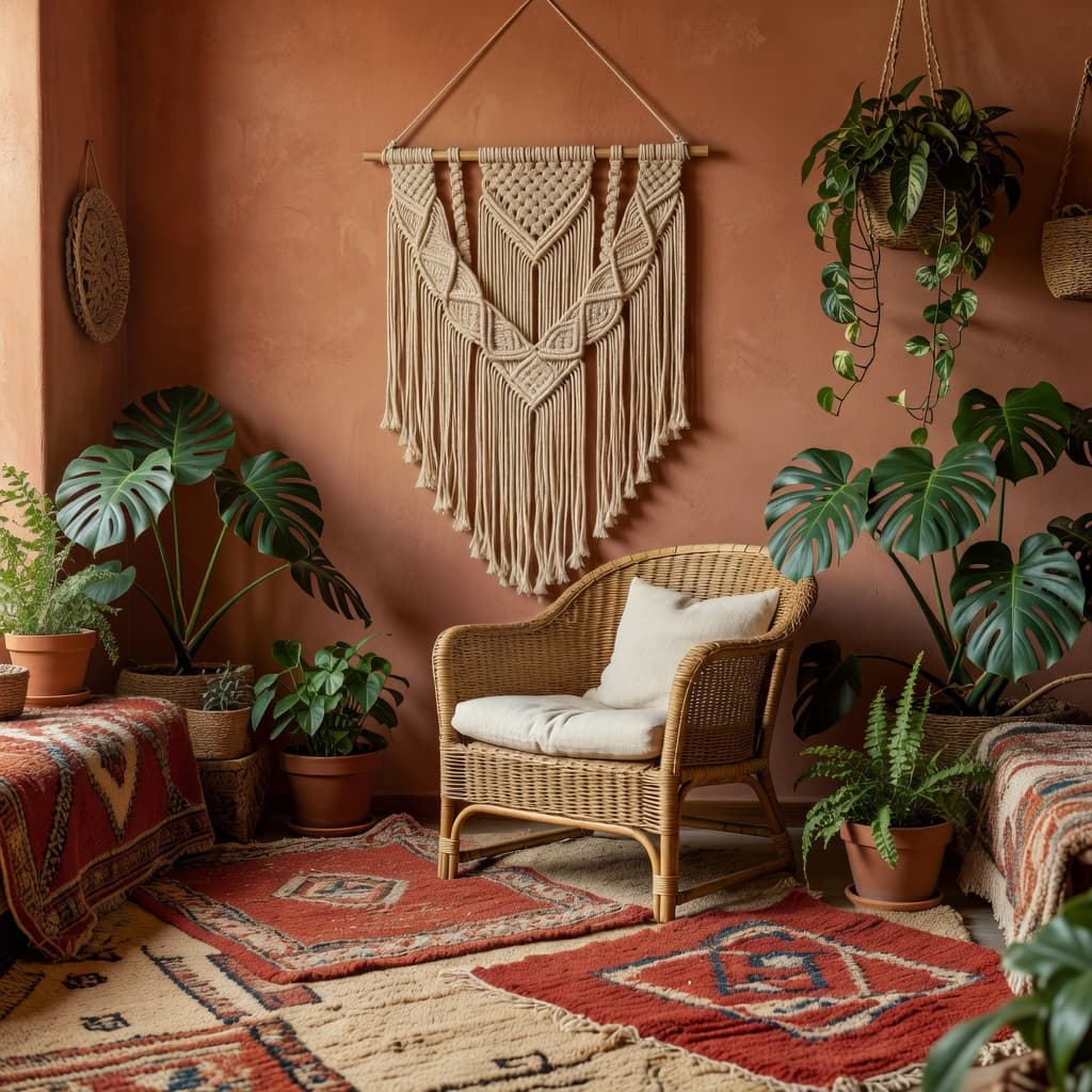 Bohemian interior design style
