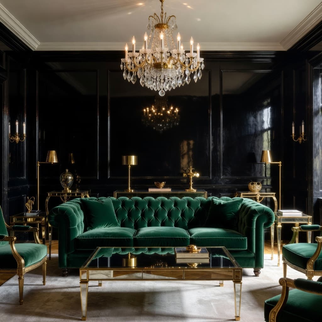 Hollywood Regency interior design style