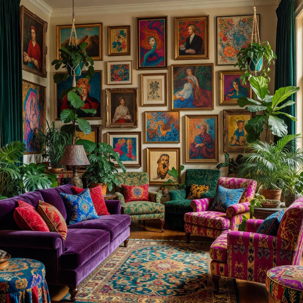 Maximalist interior design style
